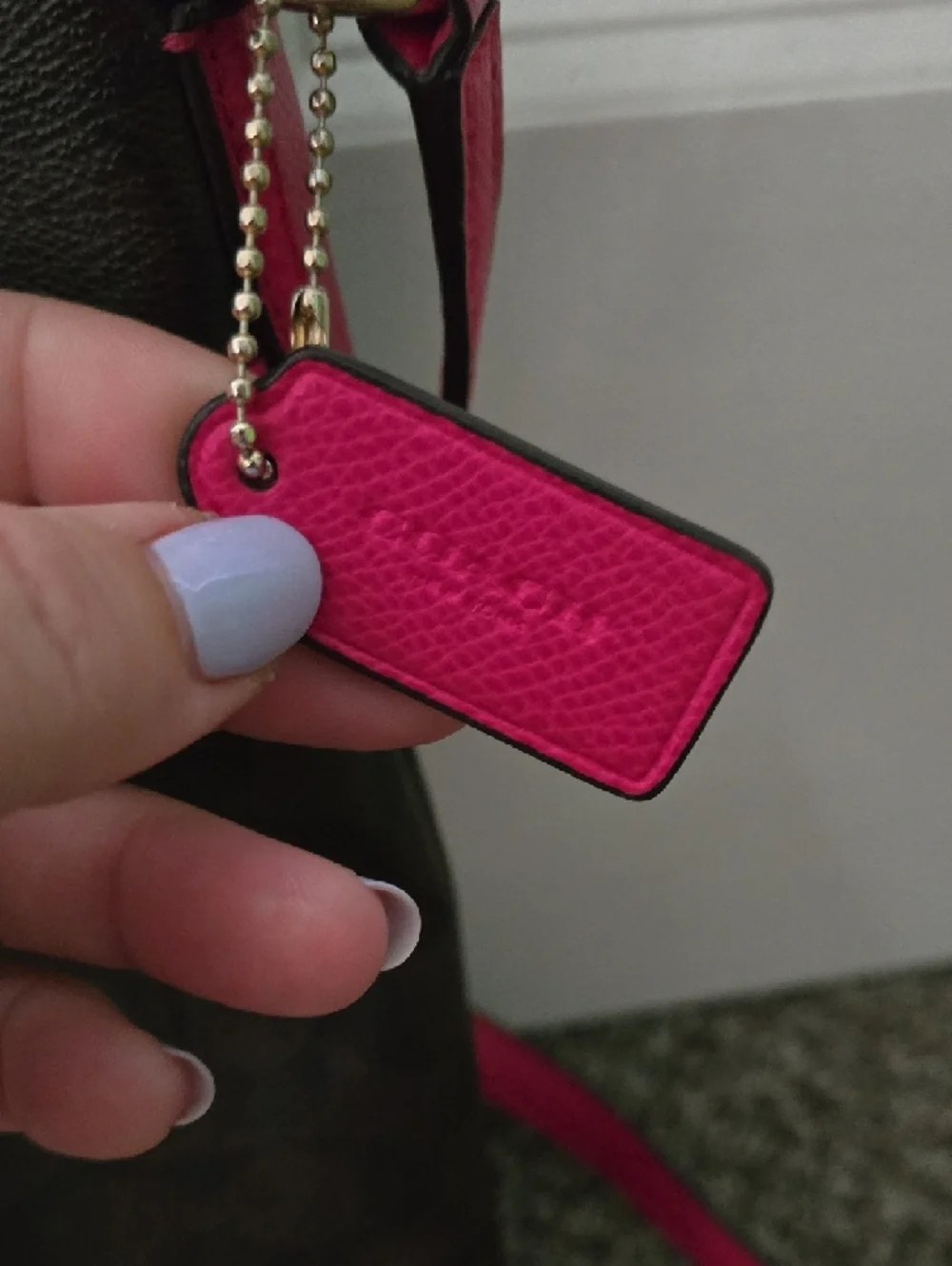 Coach Black Crossbody with Pink Trim Accent - Picture 5 of 6
